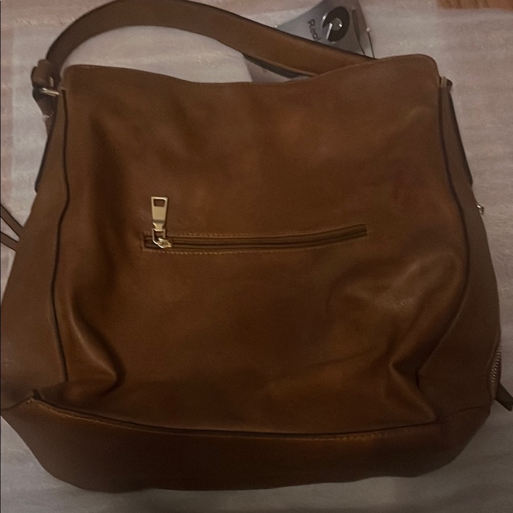 Elegant Realer Brown Faux Leather Women's Shoulder Bag